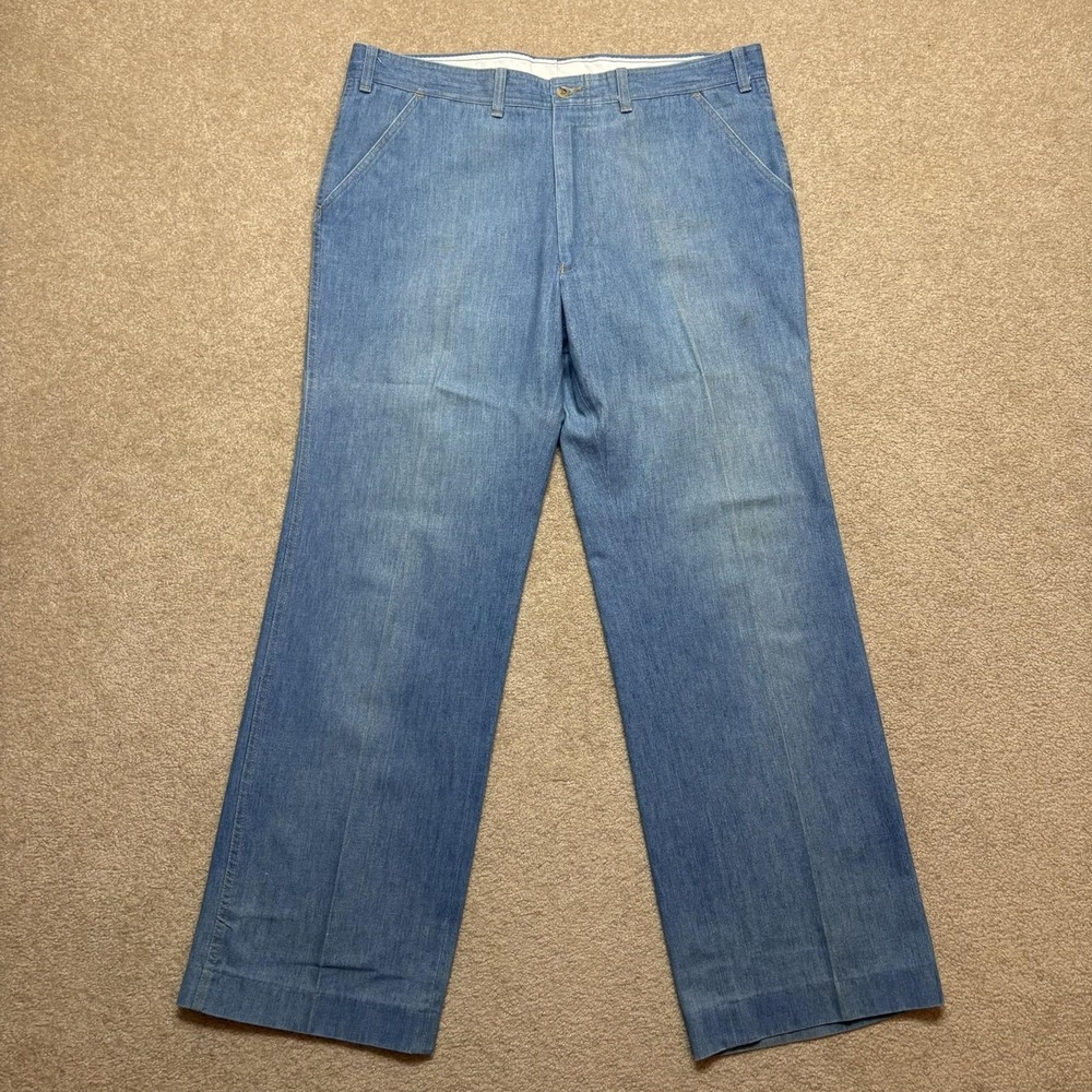 Vtg 70s Levis Sportswear Jeans Mens 36x31 Blue Light Wash Straight Denim Scovill